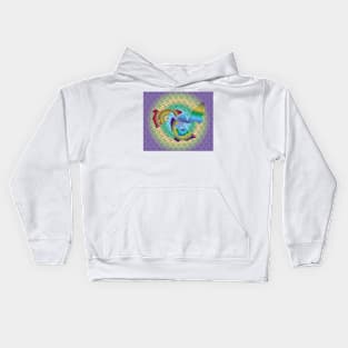 3 fish in a circle Kids Hoodie